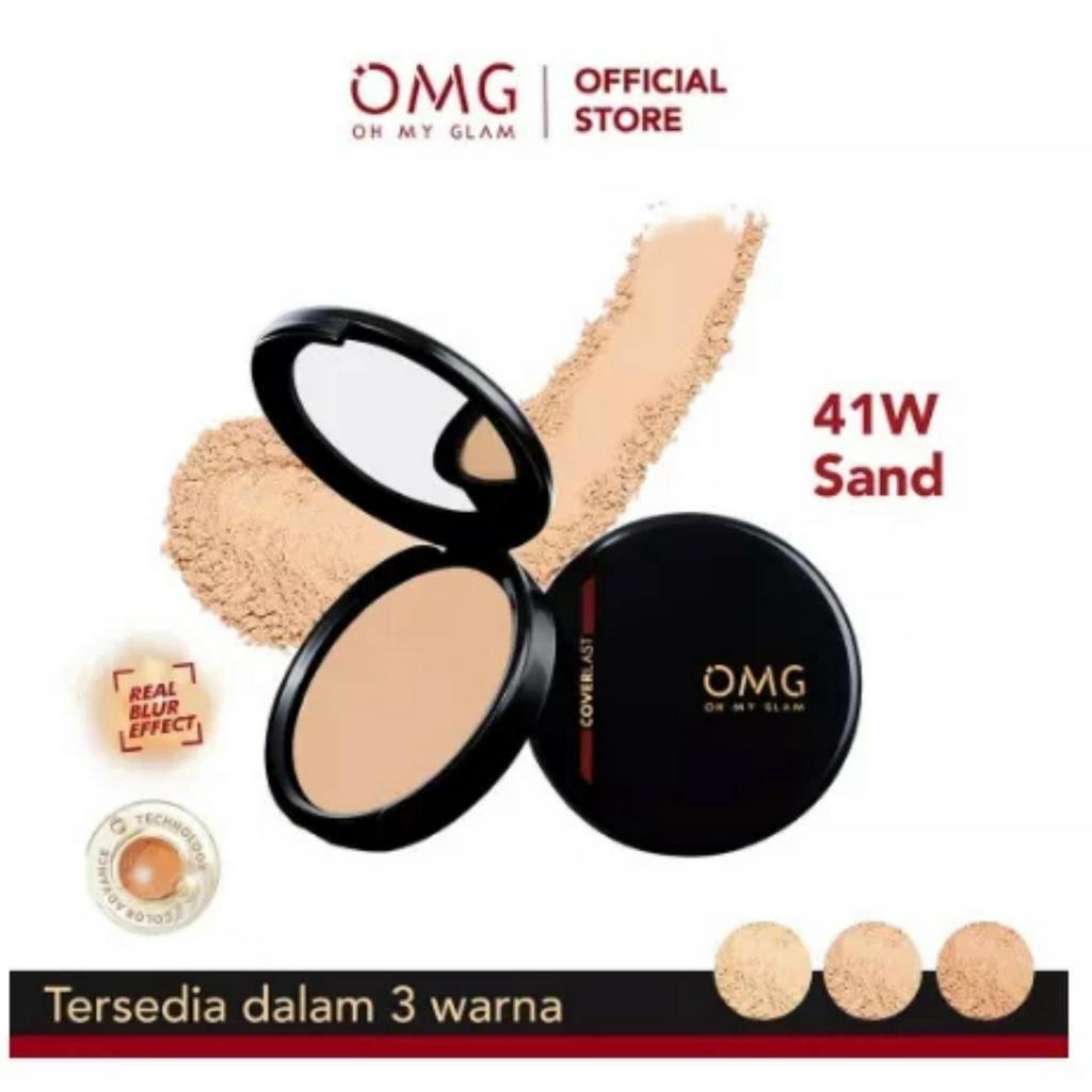 ￼OMG Oh My Glam Coverlast TWO WAY CAKE 12 g - Bedak Padat OMG Kontrol Minyak Hingga 8 Jam