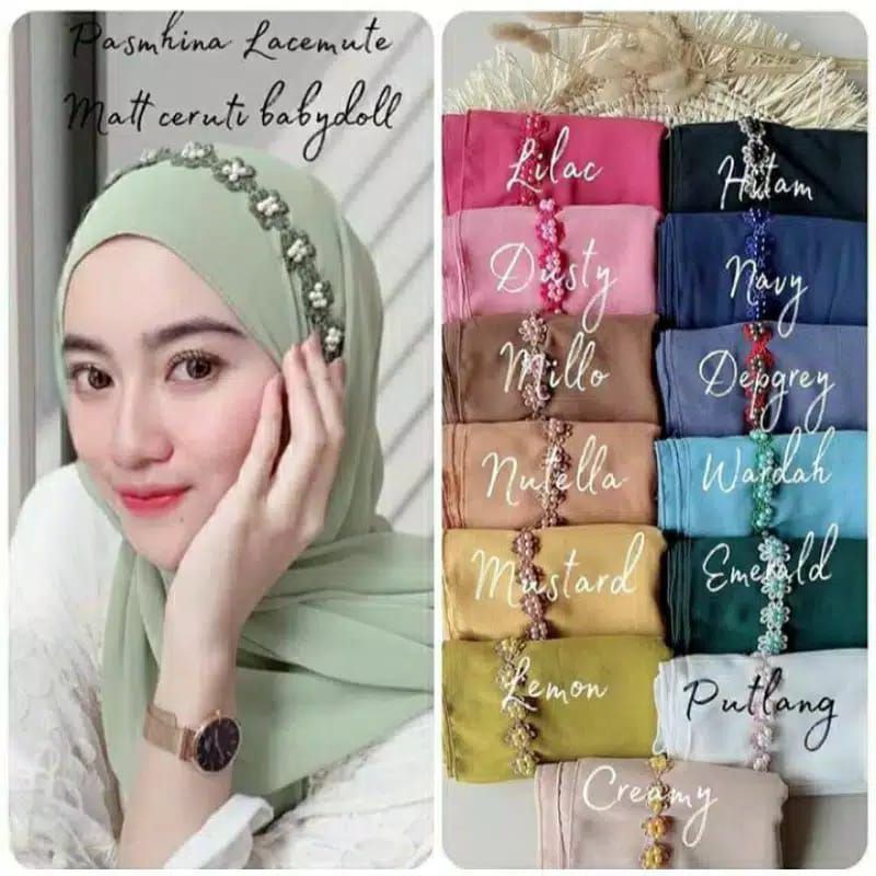 YA 389 - PASHMINA TALI BUNGA / Pasmina Payet Bunga