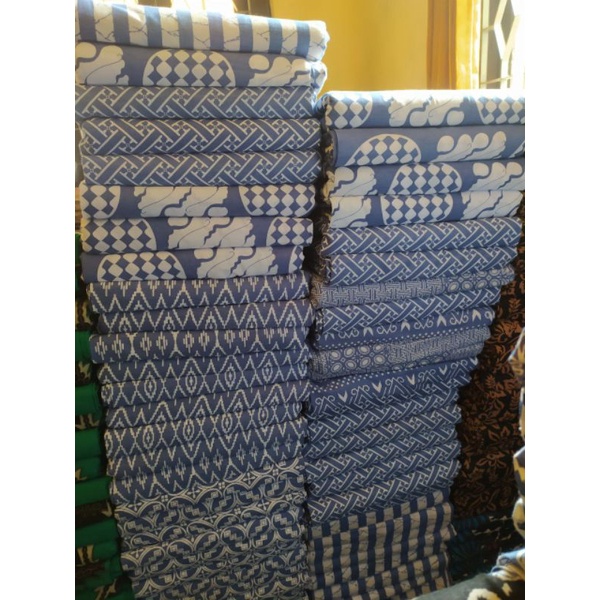 CF2705 KAIN BATIK LAWASAN WARNA BIRU MUDA INDIGO BATIK SERAGAM BRIDESMAID