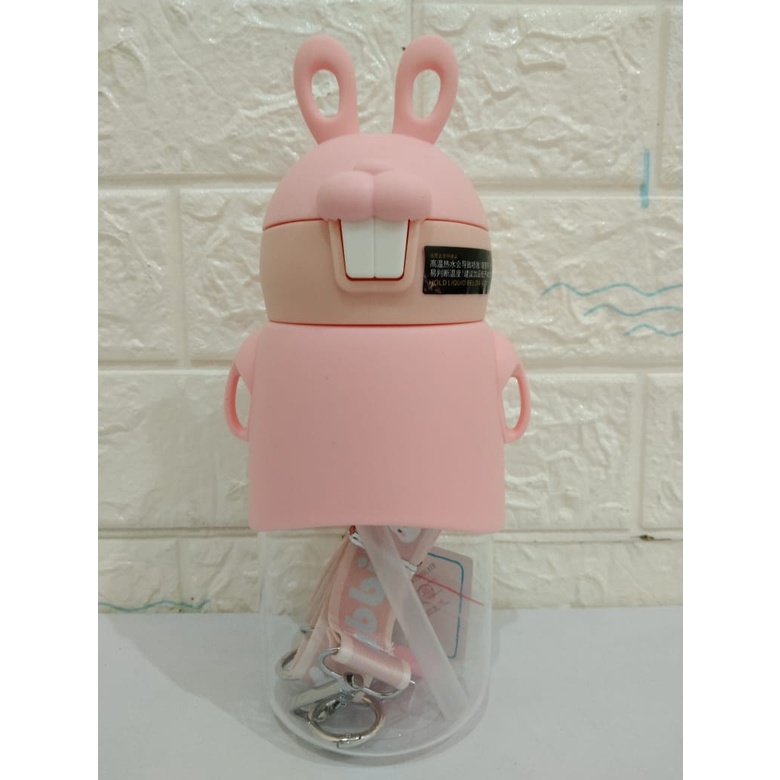 Botol Minum Anak Model Bunny Plus Sticker 600ml