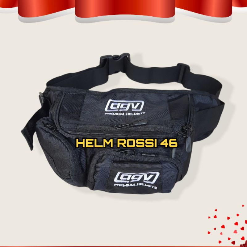 Tas Selempang Pria Waistbag AGV Tas Pinggang Slempang Gendong Custom Logo Helm SHOEI KYT NOLAN