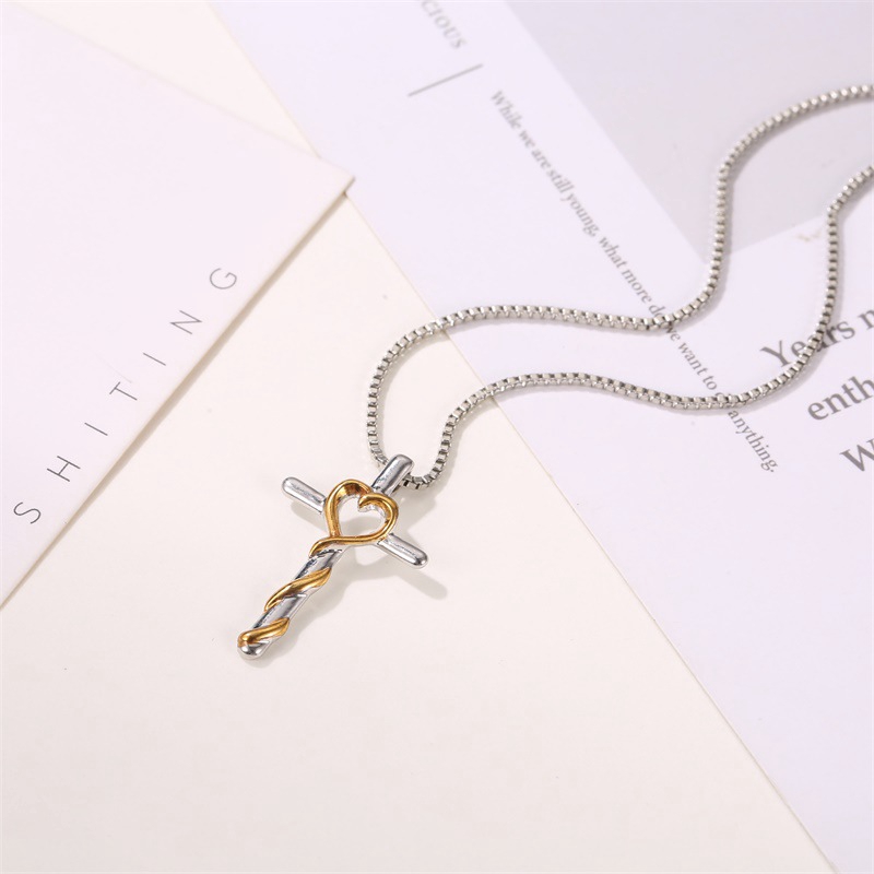 Kalung Liontin Salib Rantai Klavikula Liontin Salib Klasik Fashion Kalung Liar