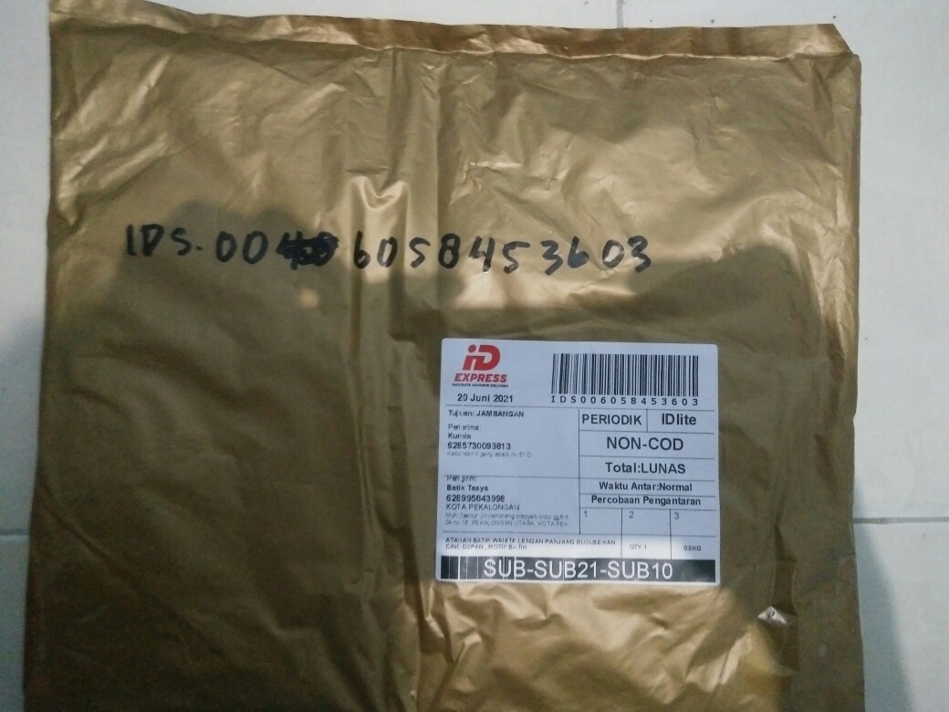 Atasan Batik Wanita Lengan Panjang Blouse Kancing Depan., Motif Batik