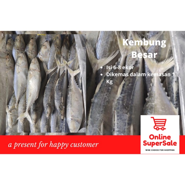 

Ikan Kembung Besar Beku Segar ( isi 6-8 ) (1 kg)