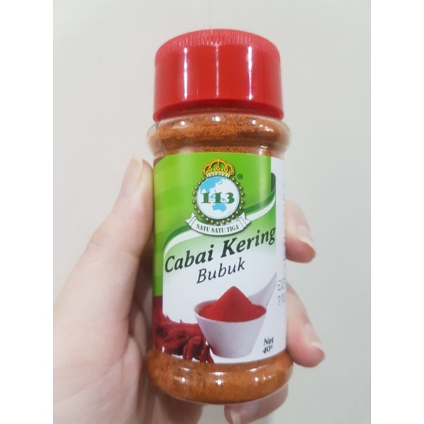 

Cabai Kering Bubuk Botol Cap 113 40 gr
