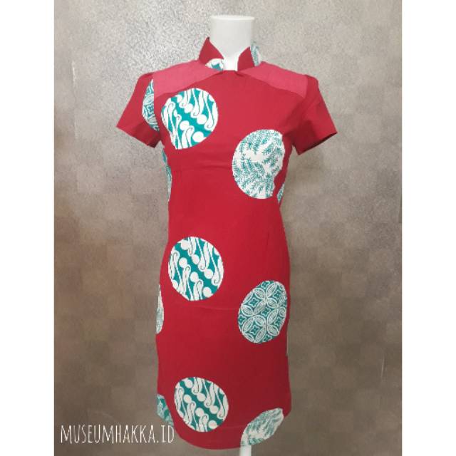 Dress Cheongsam Batik / Cheongsam Batik Dress Wanita