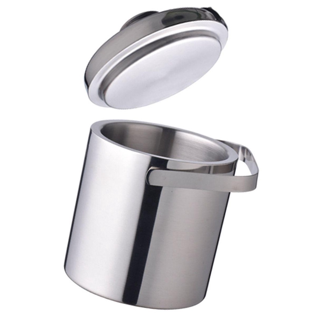 [Elegan] Ice Bucket Stainless Steel Dapur Wine Bar Rumah Pendingin