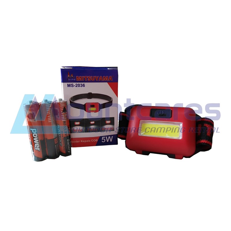 Head Lamp Mitsuyama COB Lumens  MS 2036 Free Battery