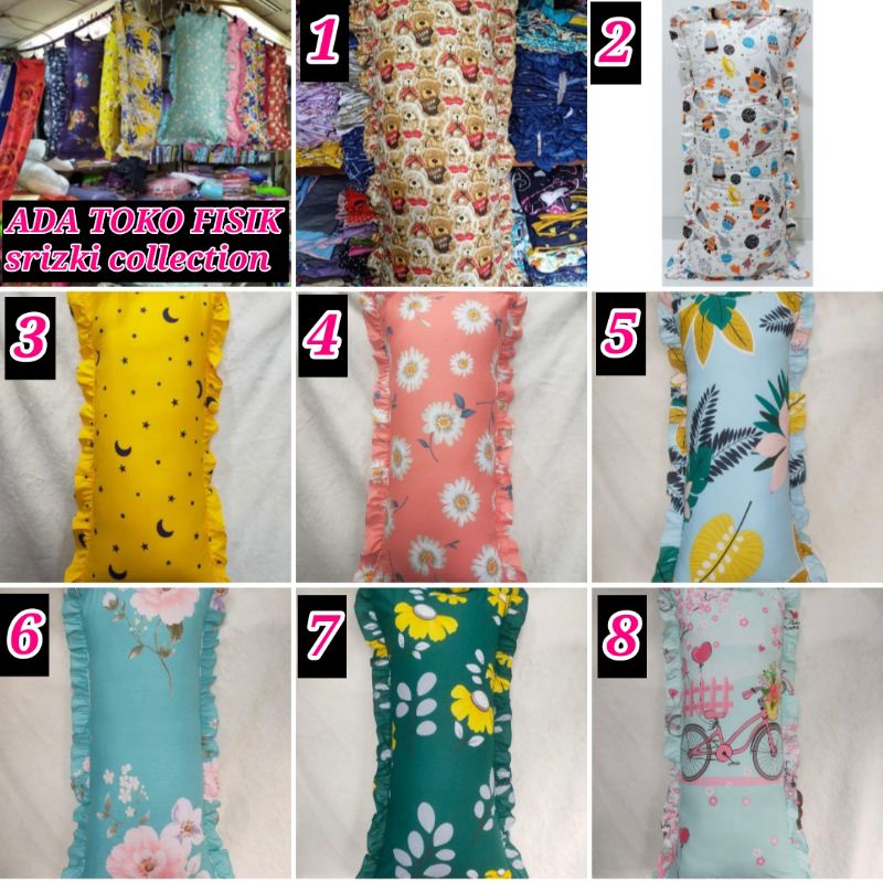 Sarung bantal cinta jumbo / besar 50x100 cm termasuk rumbai