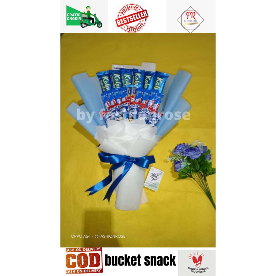 

bucket snack kemasan ekonomis kado ulang tahun / wisuda / anniversary