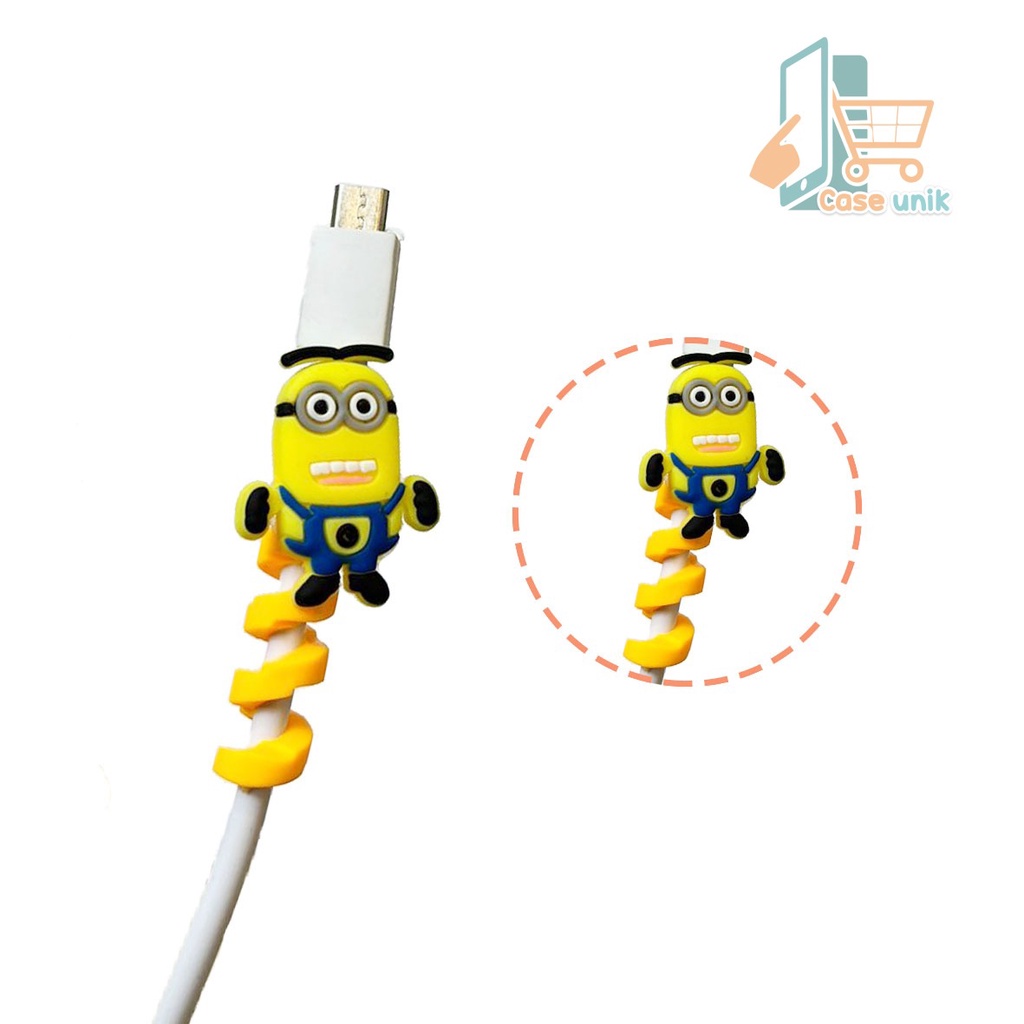 CABLE SAVER TWIST CABLE PROTECTOR SPIRAL PELINDUNG UJUNG KABEL KARAKTER ANDROID IPHONE CS4219