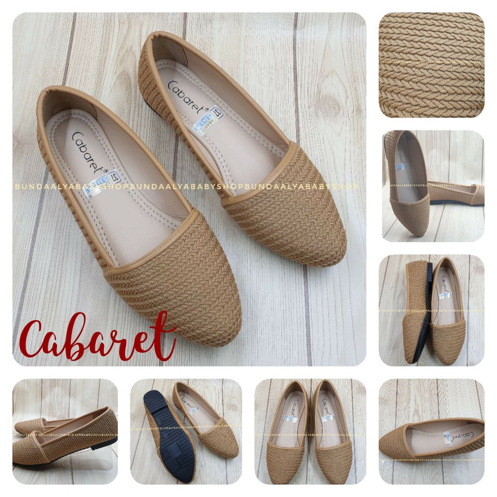 Sepatu Wanita Slip on Casual Flatshoes CABARET - Sepatu Wanita Premium Size 37 - 40 COKLAT -Sepatu Flatshoes Suede Simple