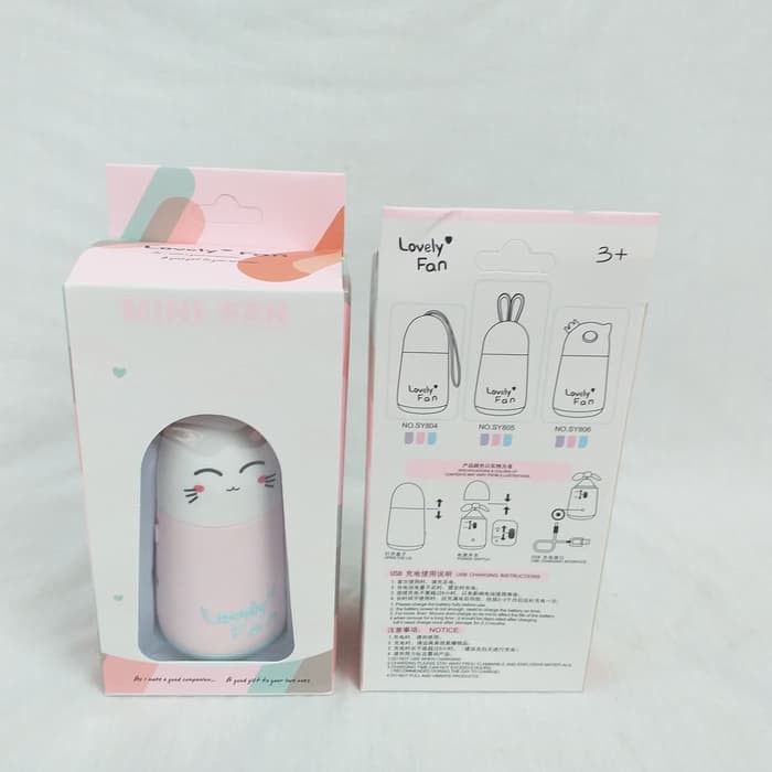Kipas Angin Mini  Model SY804  Karakter  CAT FAN Lucu**