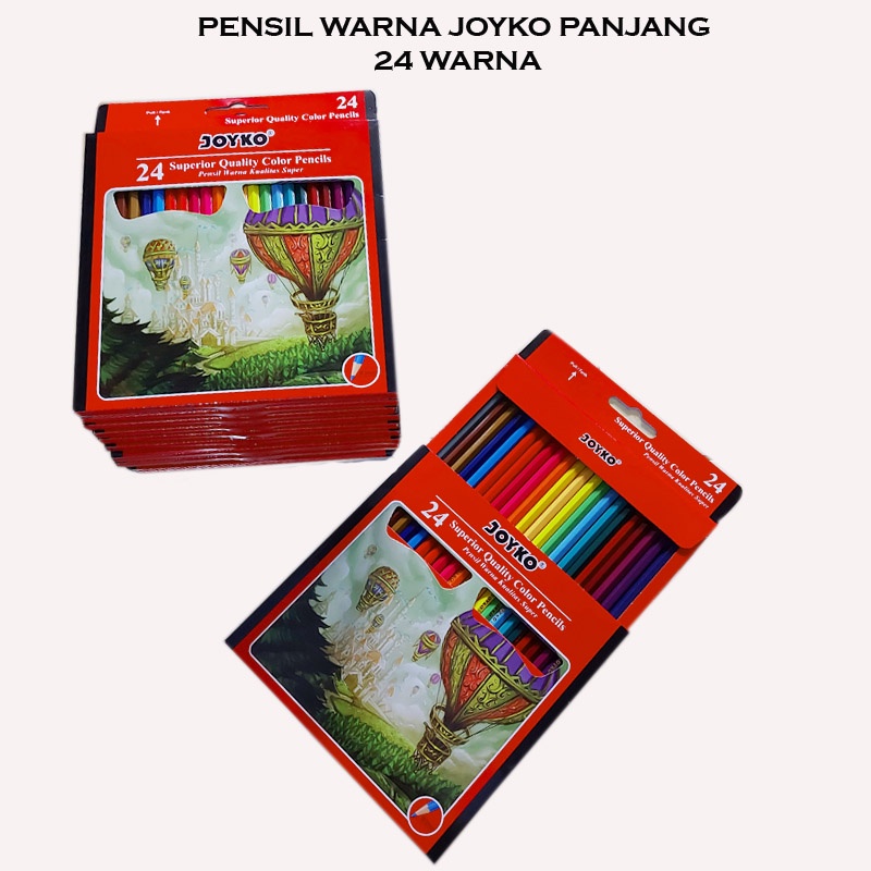 Pensil warna panjang 24 warna joyko cp-104 Pensil warna Joyko