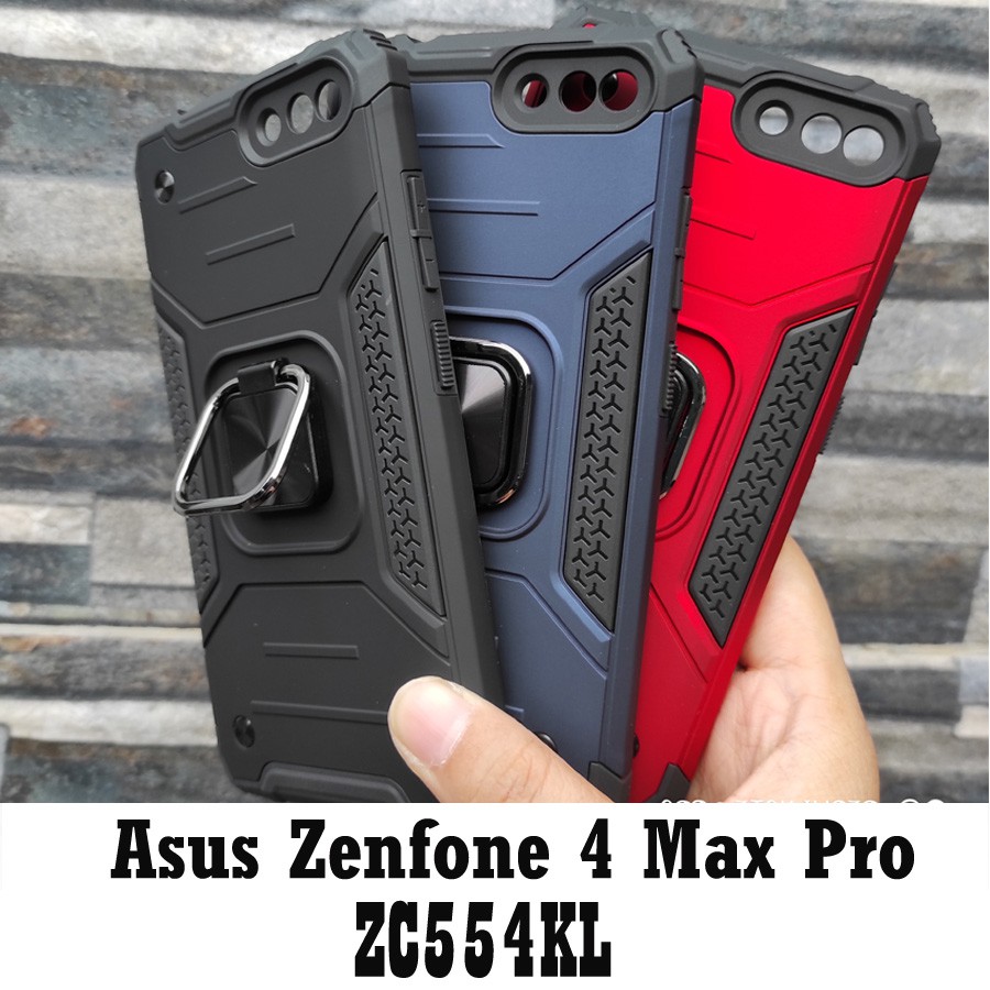 CASE ZENFONE 4 MAX PRO ZC554KL -  HARDCASE RING CARBON THUNDER ASUS ZENFONE 4 MAX PRO