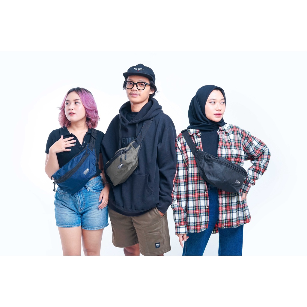 TRAVIS - Waistbag // Tas Pinggang Pria // Tas Selempang // Tas Pinggang - KENFACTORY