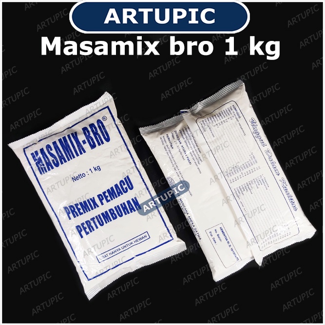 Masamix Bro 1 kg Premix Pemacu Pertumbuhan Nutrisi Ayam Pedaging Broiler Vitamin Asam Amino Ransu