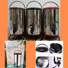 MILK TEA BUCKET TERMOS TUAS KERAN KAPASITAS BESAR 8 10 12 LITER STEINLESS