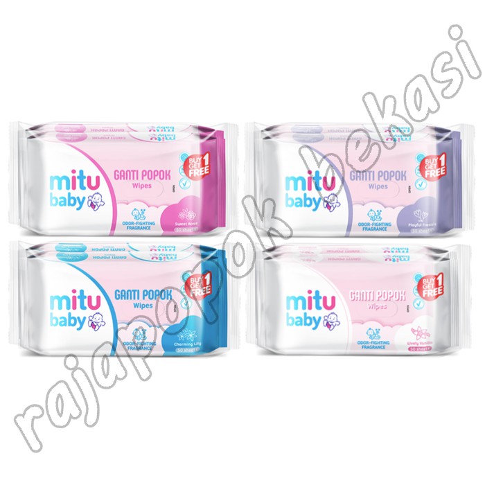 TISU BASAH MITU BABY WIPES GANTI POPOK 50'S / PASEO BABY WIPES  50`S BUY 1 GET 1 / TISU BASAH YUNIKON 50S BUY1GET1RANDOM