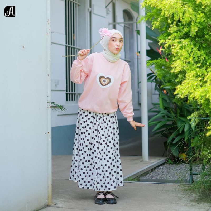 SWEATER LOVE TERBARU BY ALIETHA JACKET OOTD WANITA MODERN MASAKINI