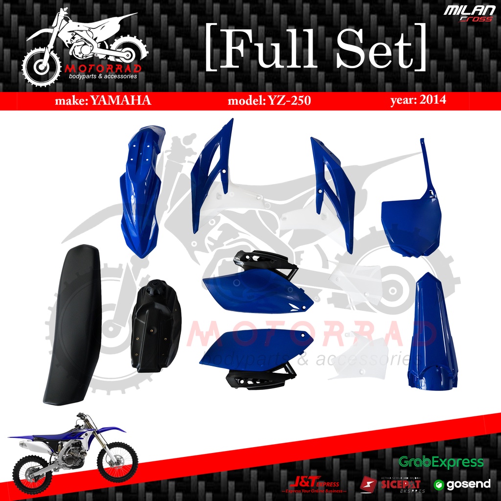 BODY FULL SET KOMPLIT YAMAHA YZ 250 TAHUN 2012-14