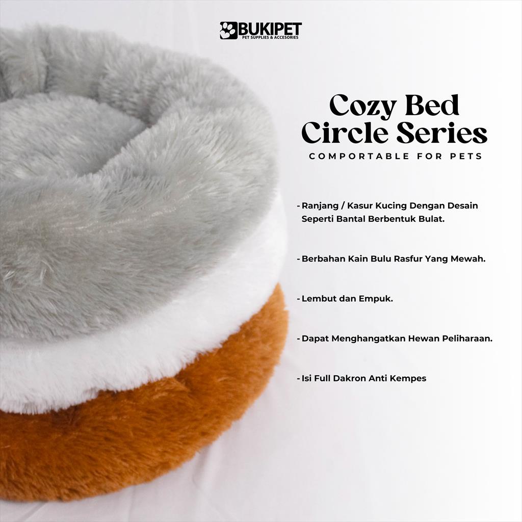 Kasur Kucing Bantal Alas Tidur  Kucing Peliharaan Murah - Cozy Bed Circle