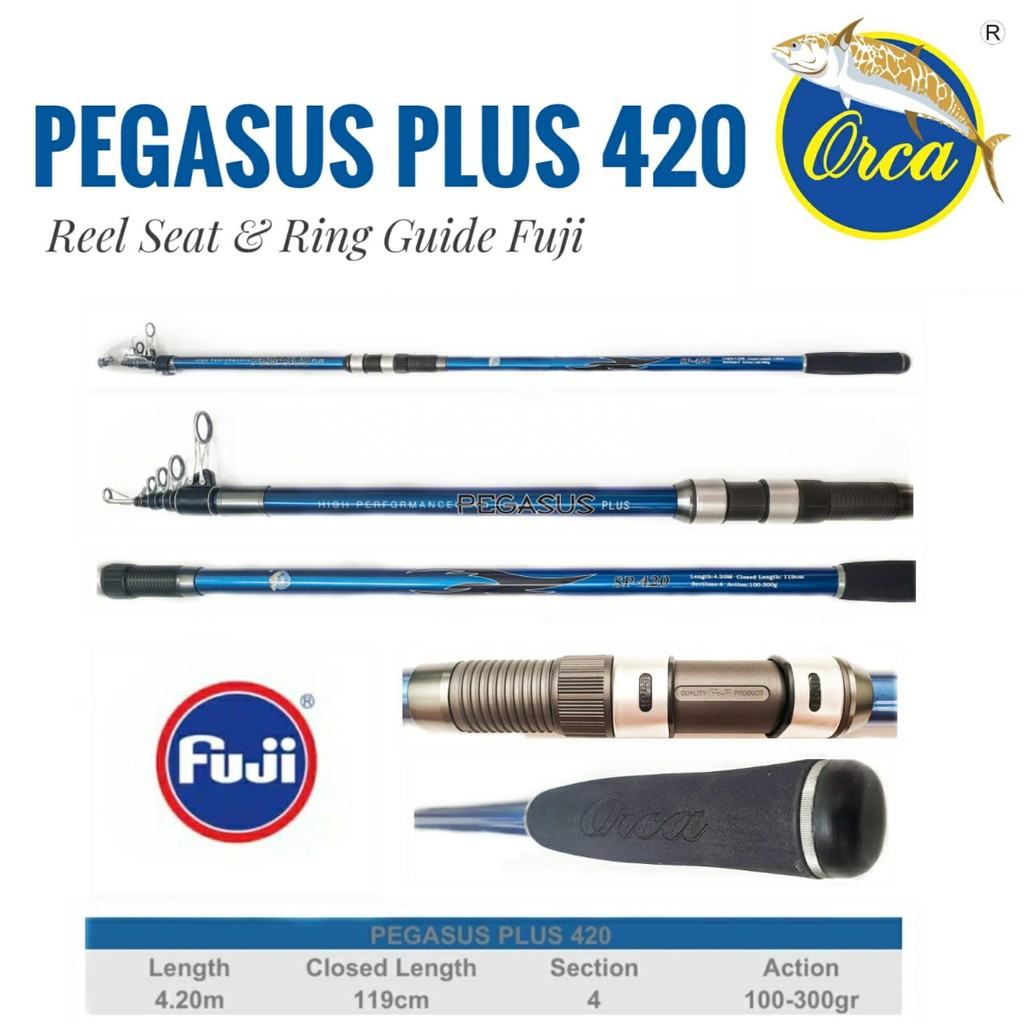 Joran Laut Antena Orca Pegasus 390 420 450 Carbon Fuji Dan Non Fuji Terbaik