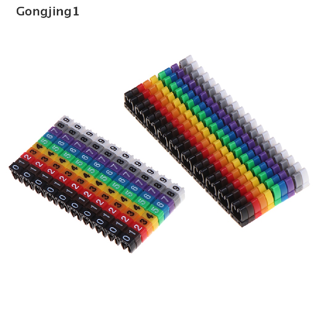 Gongjing1 Label Penanda Nomor Tipe C Warna-Warni Untuk Kabel 1.5 / 2.5 / 4 / 6mm2