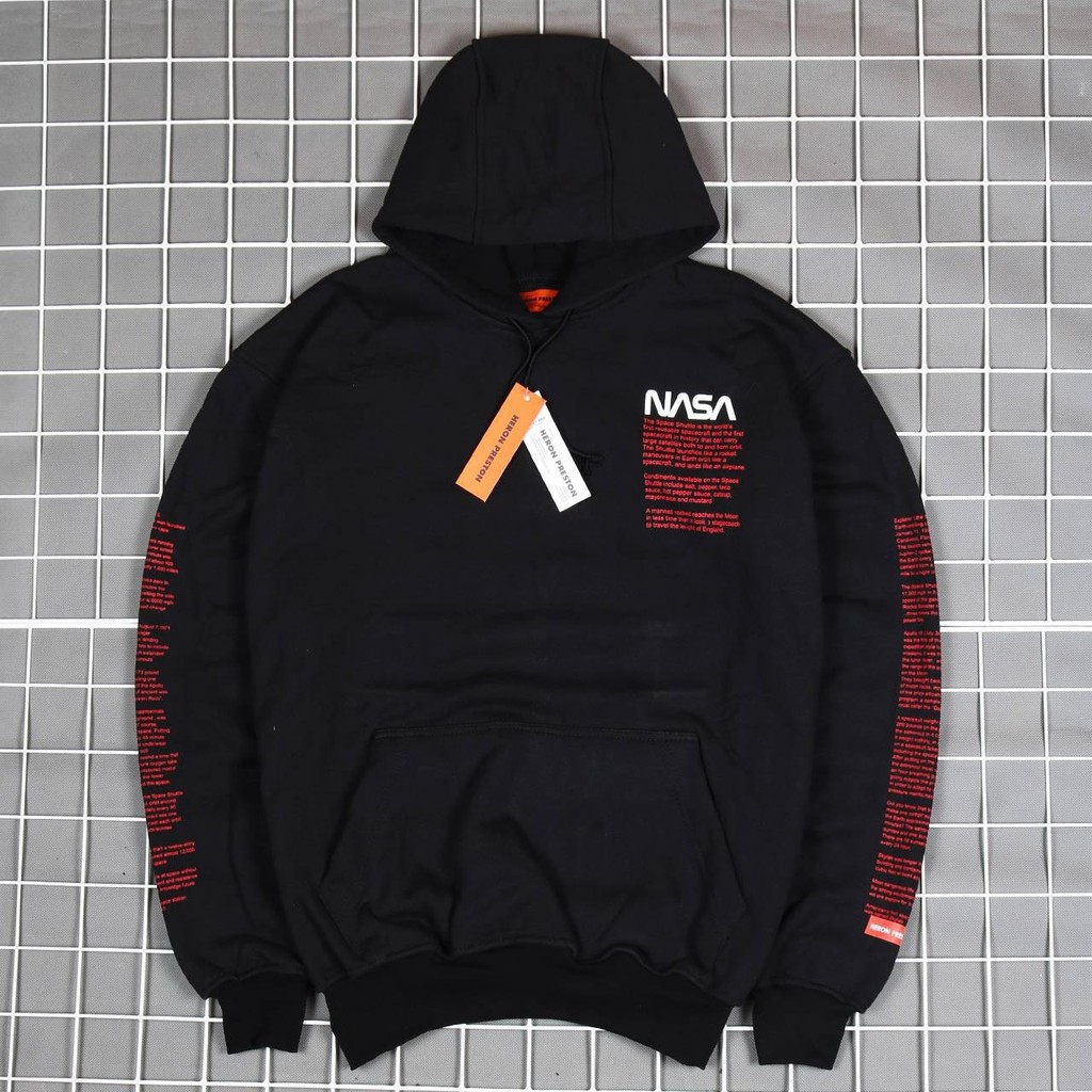 Jaket Hoodie NASA FACT RAGLAN HERON PRESTON – Black  Edition Trendy Casual Unisex Good Brand Quality