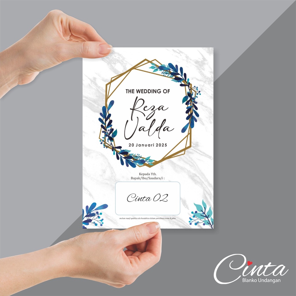 Cinta 02 Blanko Undangan | Blangko Undangan | Undangan Pernikahan murah