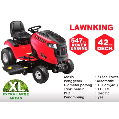 Mesin Potong Rumput Mobil ROVER LAWNKING / Ride on Mower ROVER LAWN KING 547