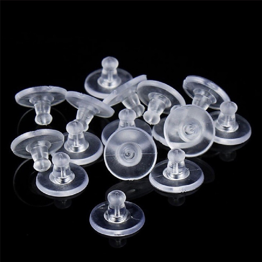 (AdornmentNo1) 50pcs / Set Stopper / Penahan Anting Tusuk Bahan Karet Silikon Untuk Perhiasan Wanita (ID)
