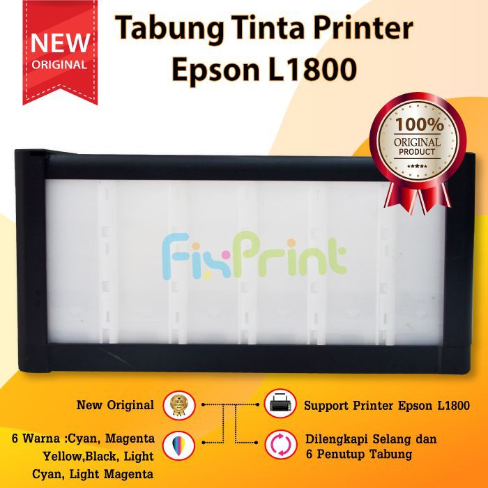 Tabung Infus 6 Warna Epson L1800 Selang Tank Printer L-1800