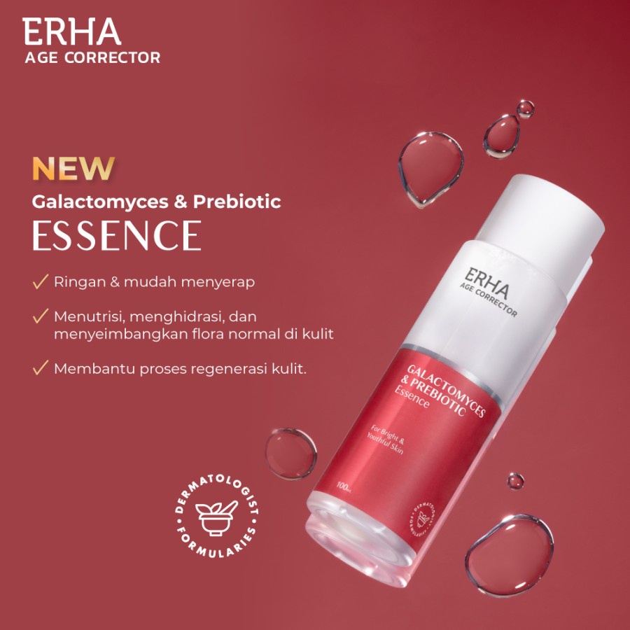 ERHA Paket Glowing Wajah - Anti Aging Age Corrector Serum + Essence + Booster