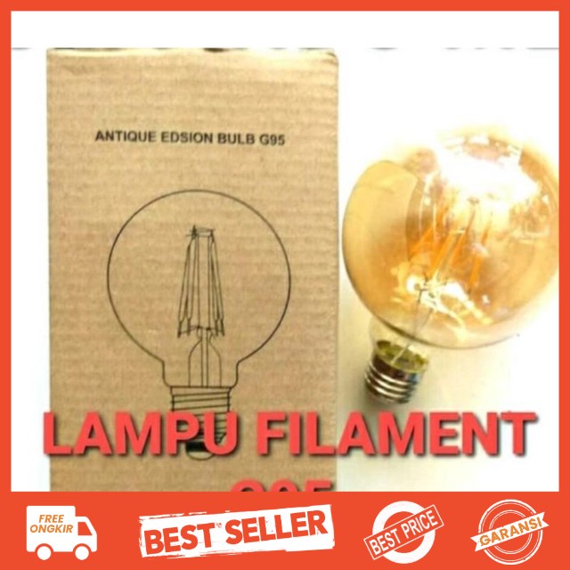 Lampu LED Edison Filamen G95 - St 64 - T45 - G 45 - Bohlam Chiyoda 25 watt