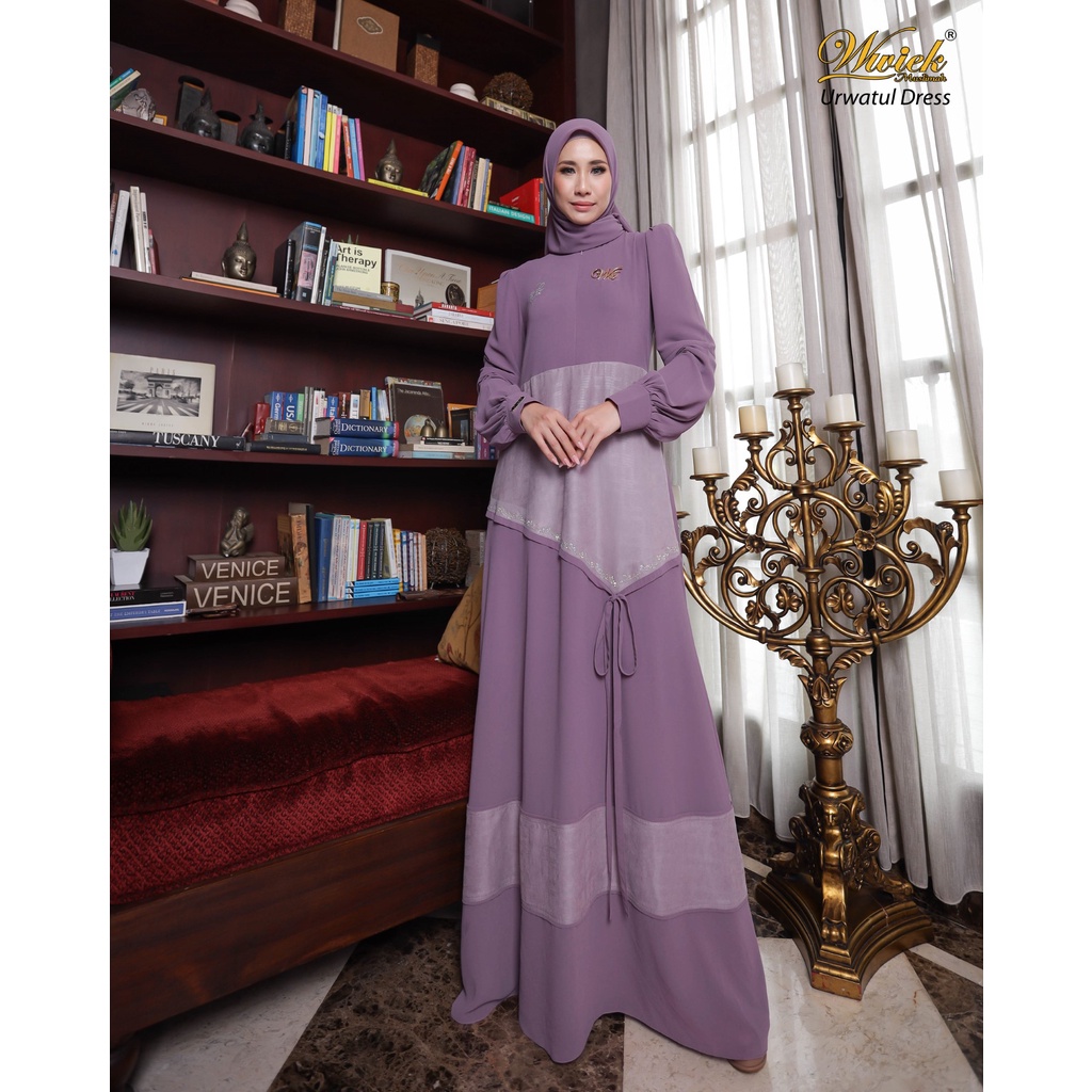 Wwiek Muslimah Gamis Muslim Set Jilbab Urwatul Dress