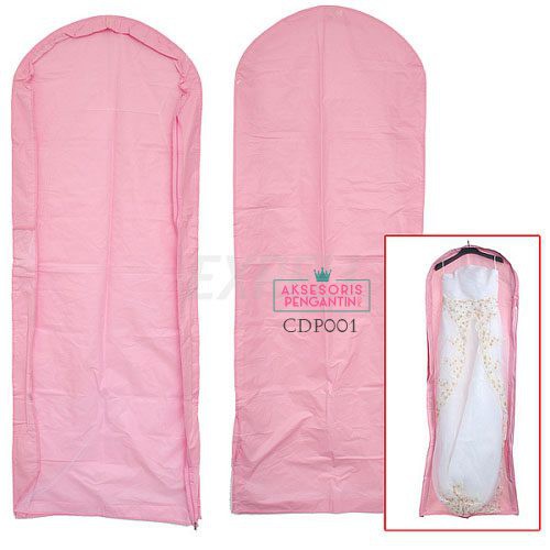 [PRODUK FAVORIT] PLASTIK PELINDUNG BAJU COVER ANTI DEBU PAKAIAN GANTUNG PINK CDP001