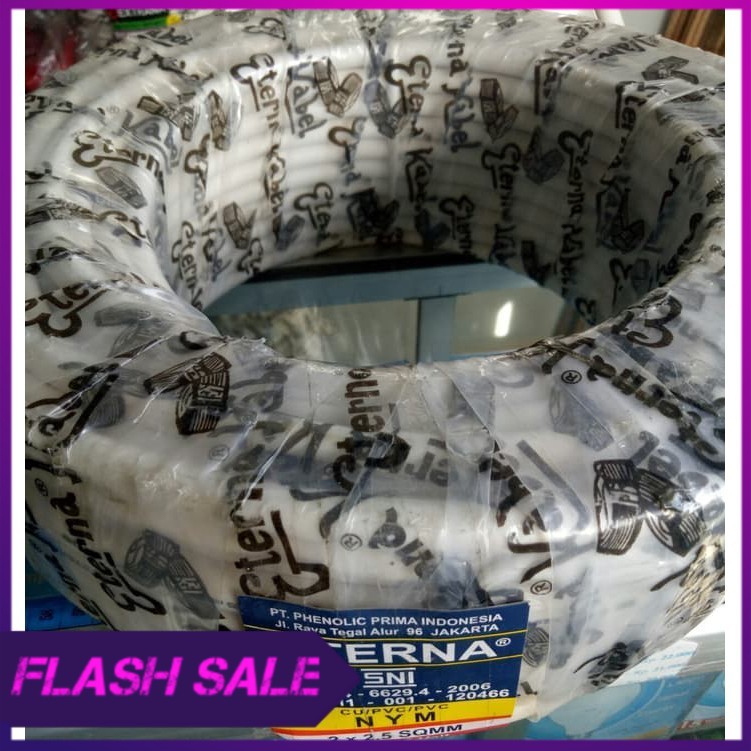 KABEL ETERNA NYM 2x2 5   KABEL LISTRIK ETERNA NYM 2x2 5  PER ROLL 50 M