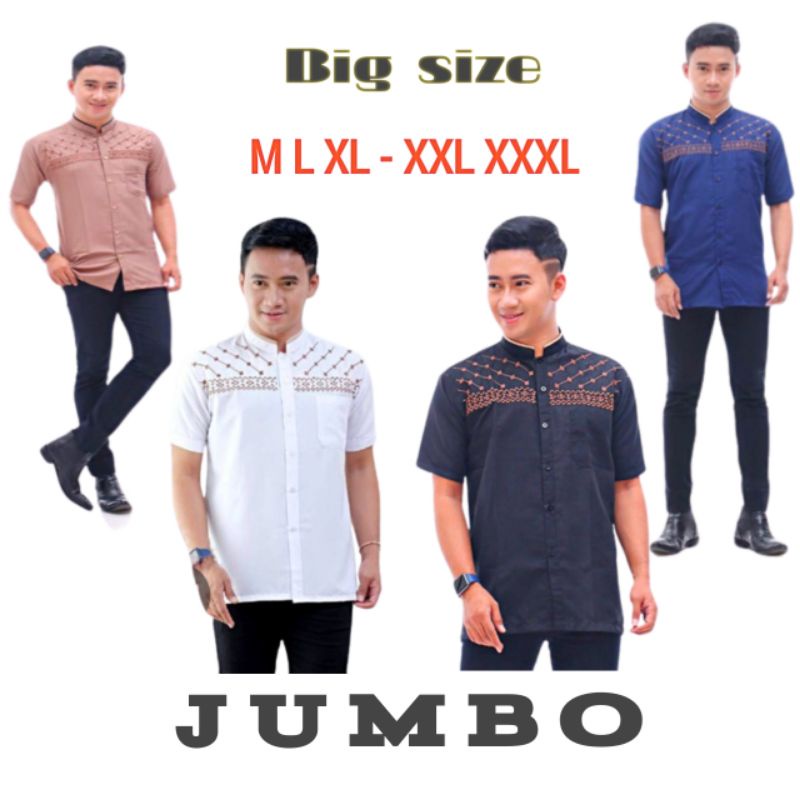 Baju Koko Pria Dewasa Baju Koko Koko bordir lengan pendek terkini terlaris 2025