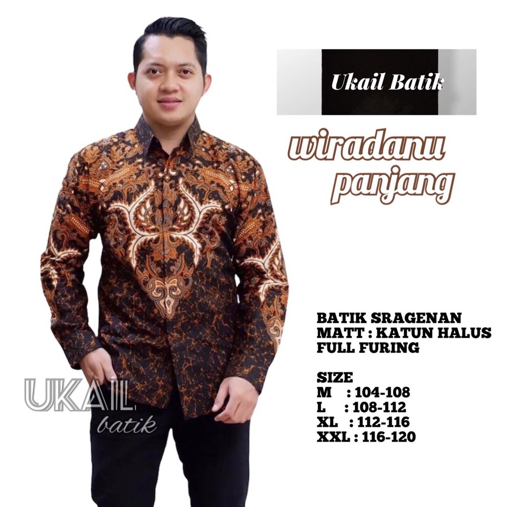 WIRADANU PANJANG UKAIL KEMEJA BATIK SOLO PRIA LENGAN PANJANG LAPIS FURING ATASAN BATIK PREMIUM MODERN KATUN HALUS SELING MERAH ARDANA BIRU JEJAKA MERAH PEKSI SELING PARANG WENING PEKSI AJISAKA SELING KUNING PEKSI SELING BIRU BROTOJOYO WAHYU LAWASAN VIJAY