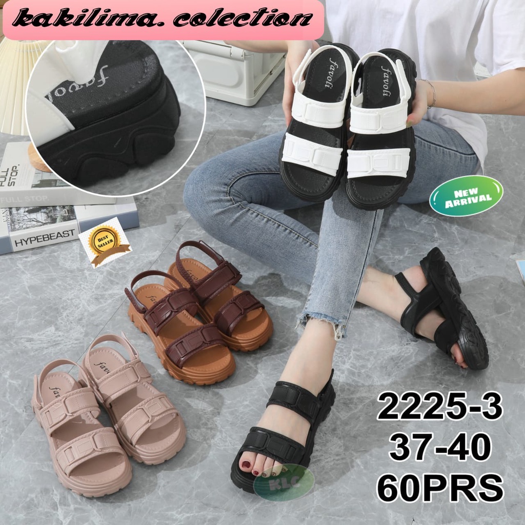 sandal wedges tali perempuan favoli 2225-3