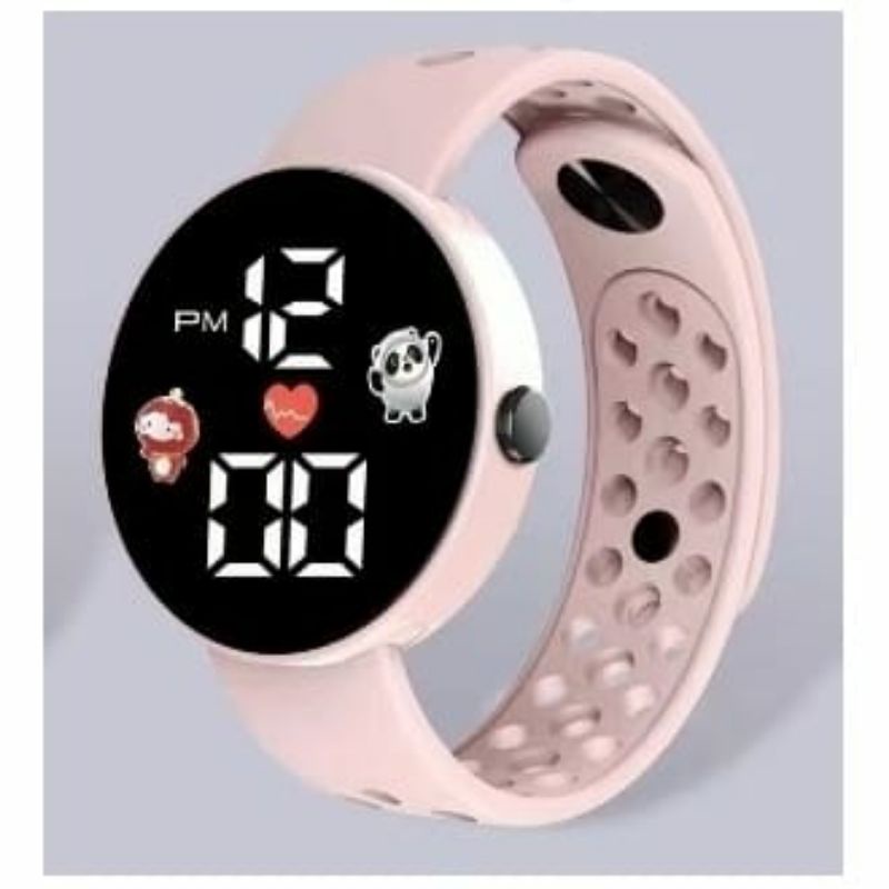 Jam Tangan Led Rubber Fashion Pria Wanita Waterproof Kasual Keseharian