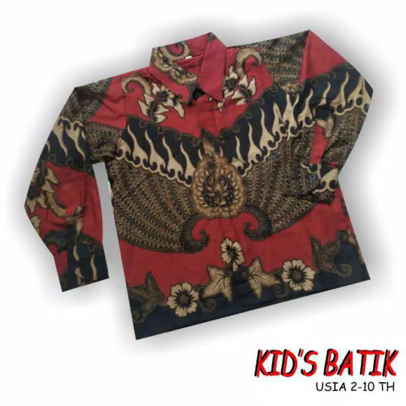 KEMEJA BATIK ANAK LENGAN PANJANG TEMURAH USIA 2-13TH DI SHOPEE (BISA COD)