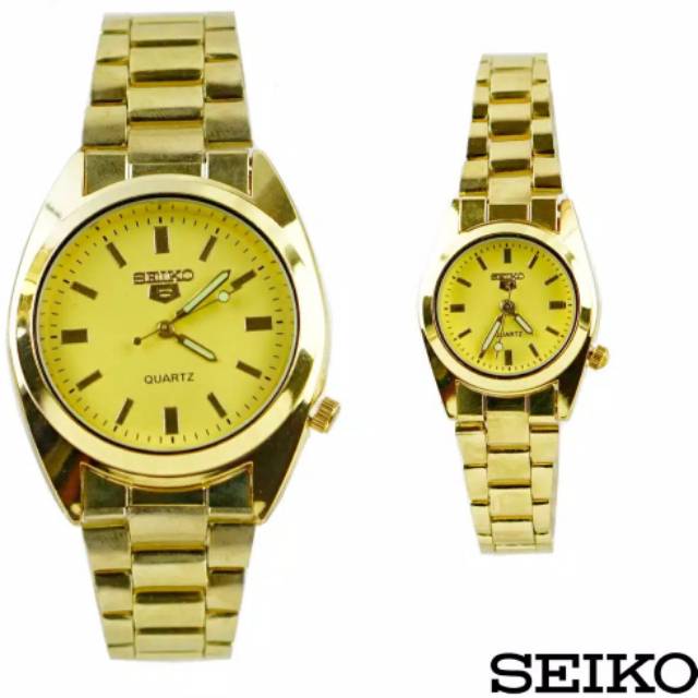 Jam Tangan Couple Murah Meriah Seiko Tebal Polos Stainliss Steel