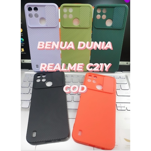 CASE REALME C21Y - CASE SLIDE PLUS PELINDUNG KAMERA REALME C21Y -BENUA DUNIA