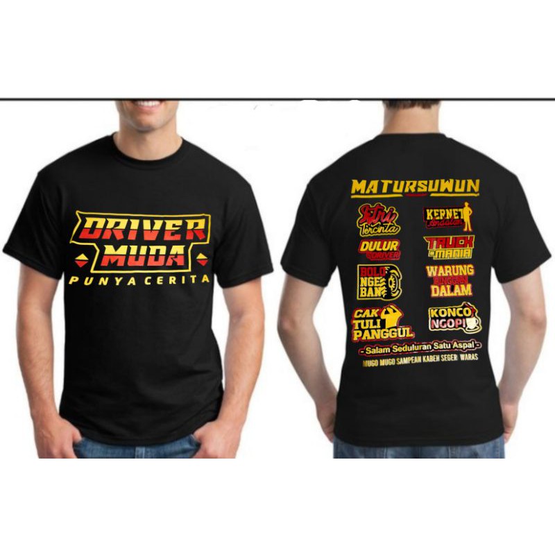 Kaos distro driver muda / kaos driver muda / kaos tulisan driver muda / kaos driver muda punyacerita
