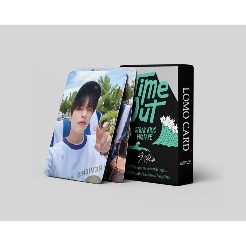 55pcs / Kotak Kartu Foto Lomo Album Time Out Stray Kids