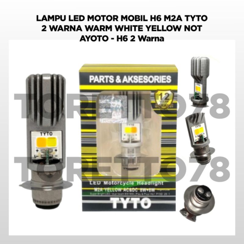 LAMPU LED HEADLAMP BEBEK MATIC H6 TYTO 1 DAN 2 WARNA