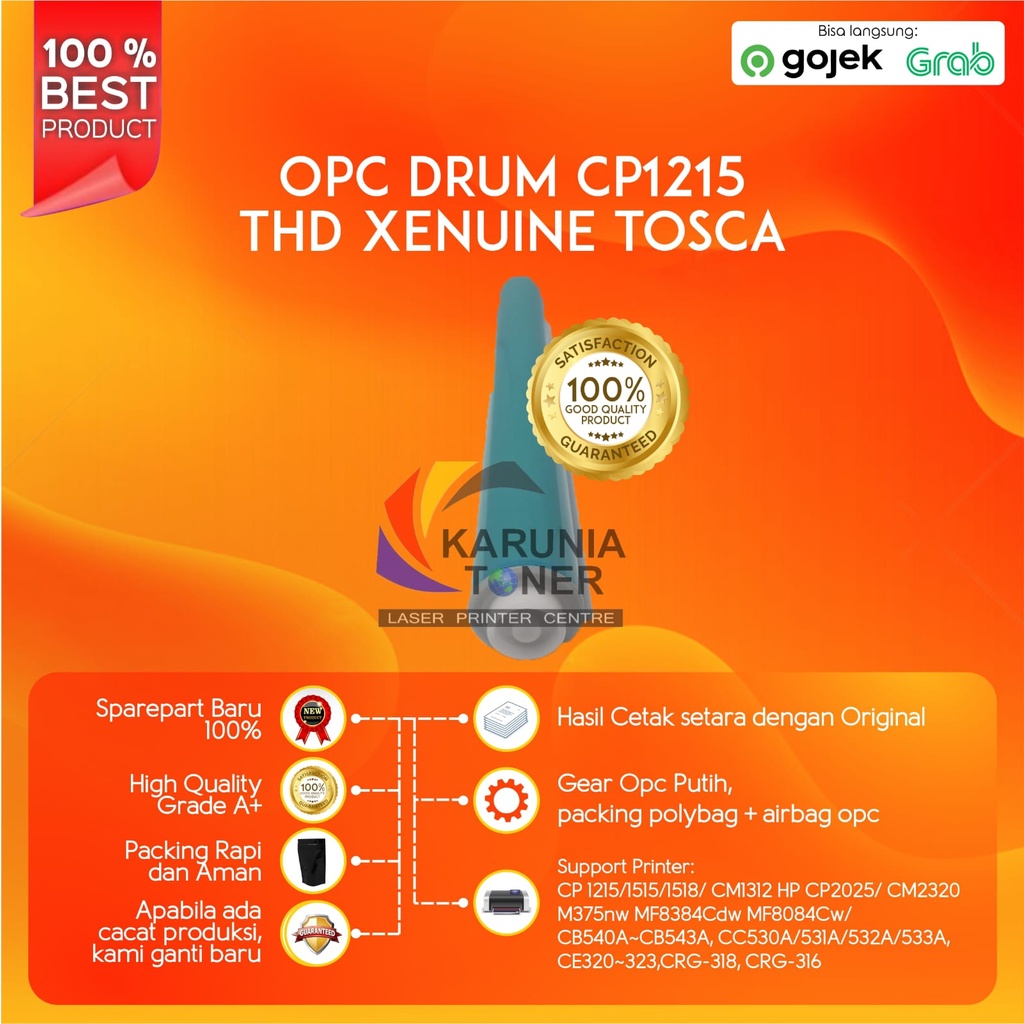 OPC DRUM XENUINE TOSCA CP1215 CP1515 CP1518 CP2025 CB540A CB541A CB542A CB543A CM1312 CM2320 M375nw MF8384Cdw MF8084