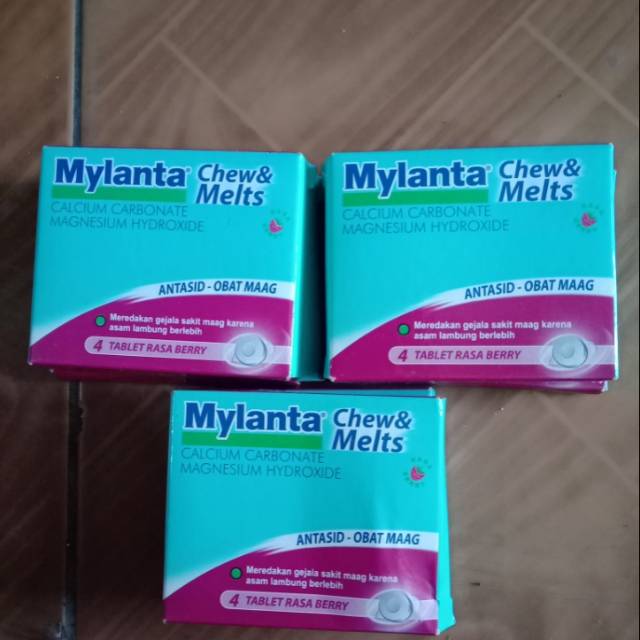 Mylanta chew:dan metls 4 tablet.pembelian 10 bonus satu..obral hbis